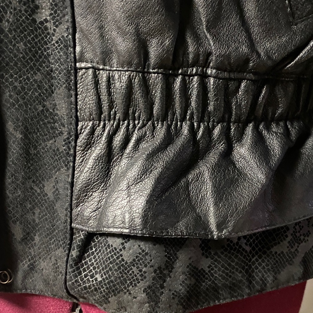 Wilsons Leather Black Patterned Jacket - image 3